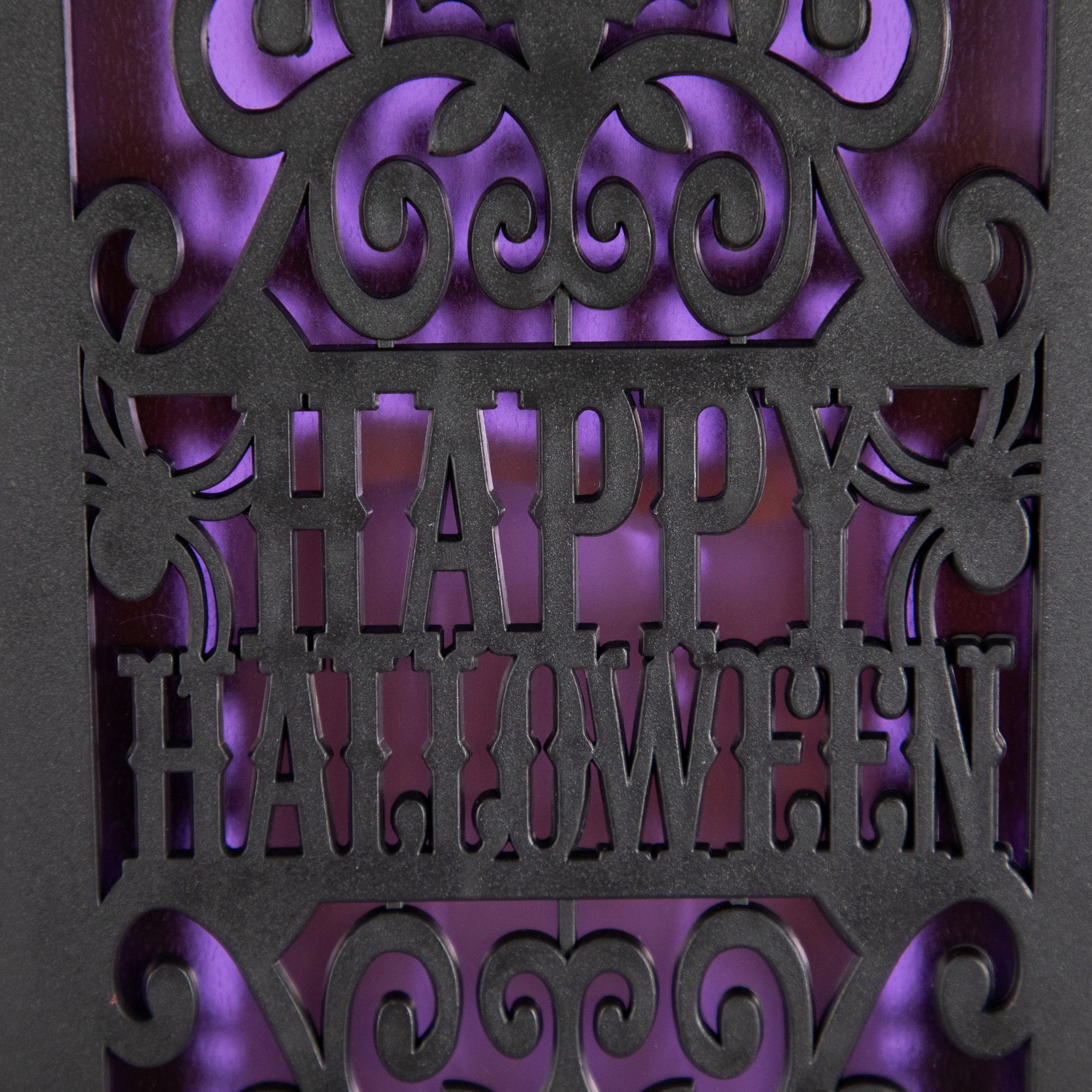 11" Black Bats Happy Halloween LED Candle Lantern
